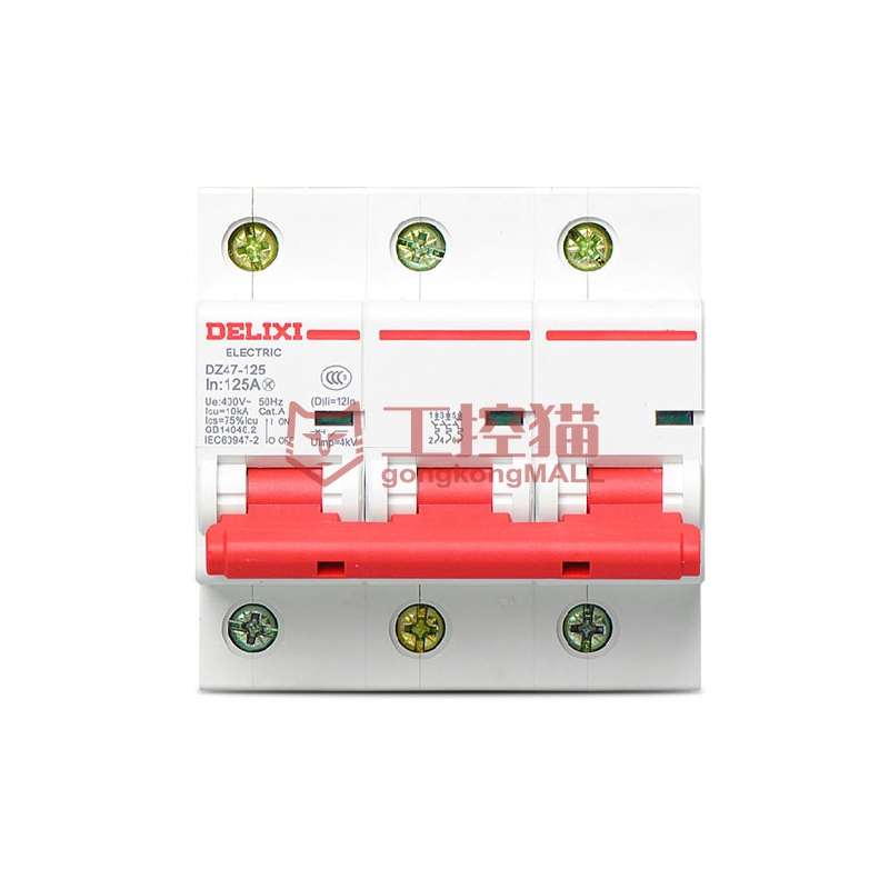 DELIXI/德力西电气DZ47-125大电流断路器36只/箱
